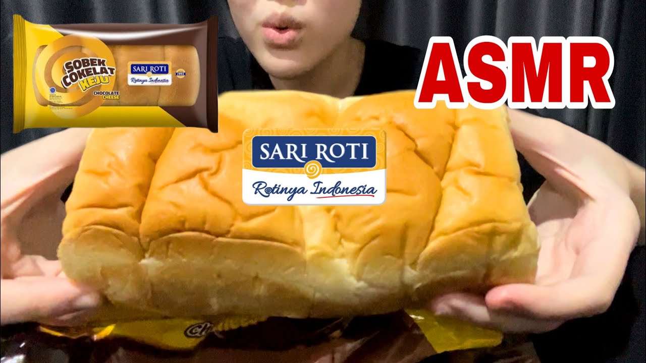 ASMR MUKBANG CHOCOLATE CHEESE BREAD | SARI ROTI SOBEK COKELAT KEJU
