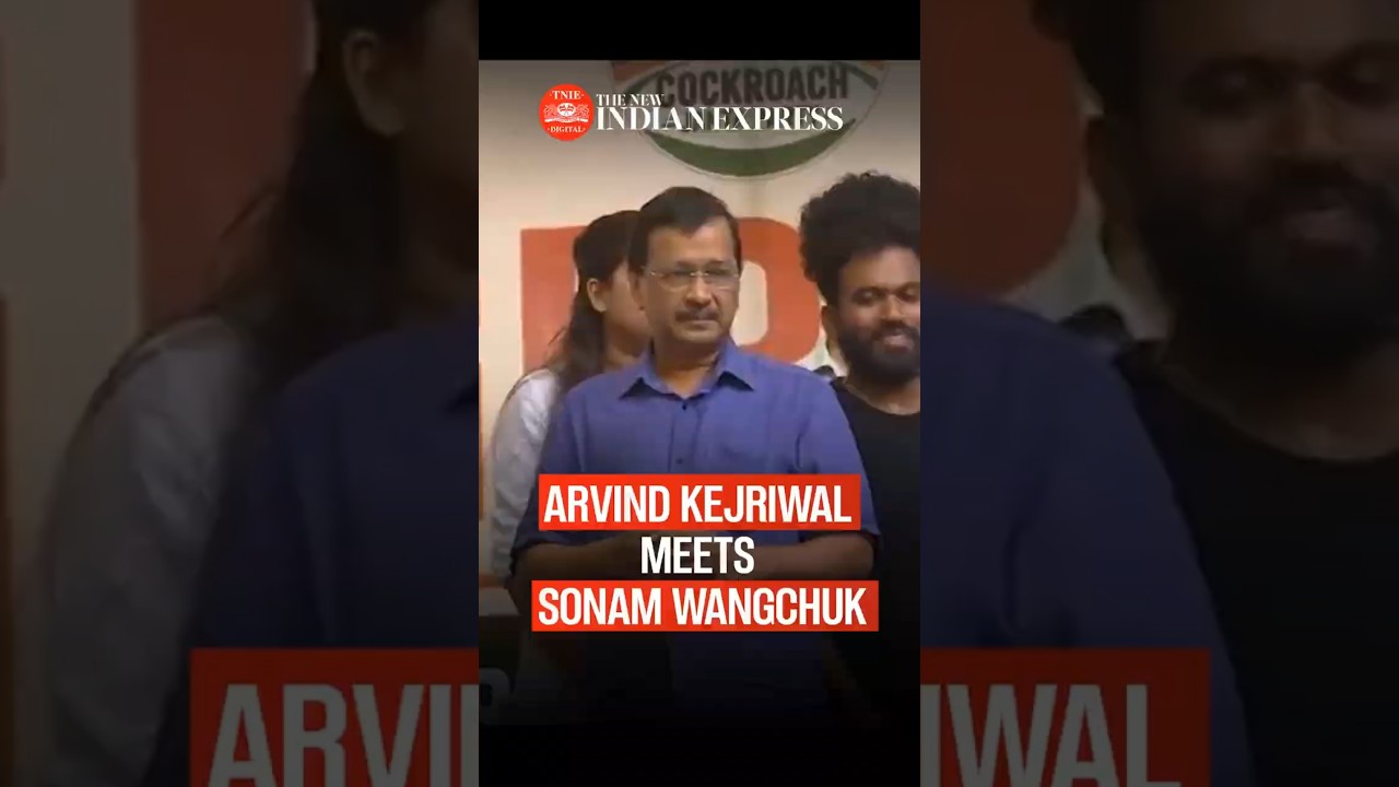AAP national convener Arvind Kejriwal meets activist Sonam Wangchuk on 19th day of hunger strike