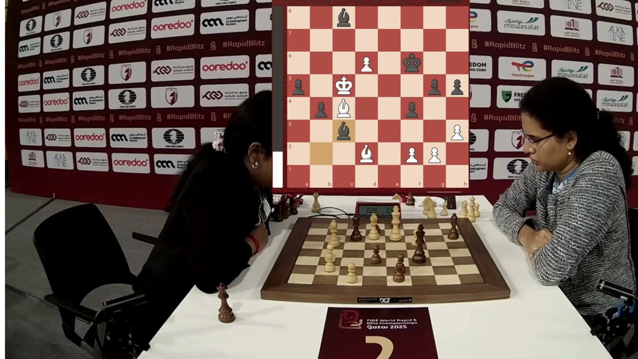 IM Savitha Shri B Holds GM Humpy Koneru | Final Round Women&rsquo;s World Rapid 2025 #chess #chessgame