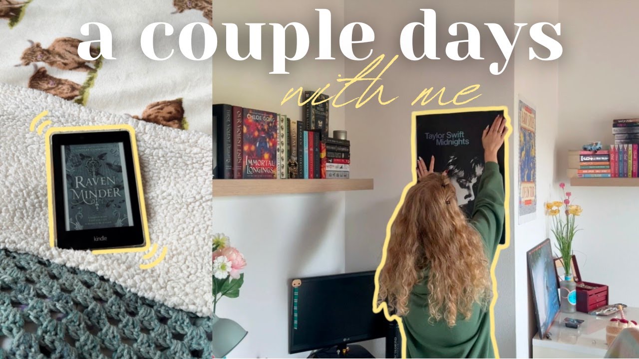 spend a couple days with me | reading ARCs, mini UK book haul, painting & more!