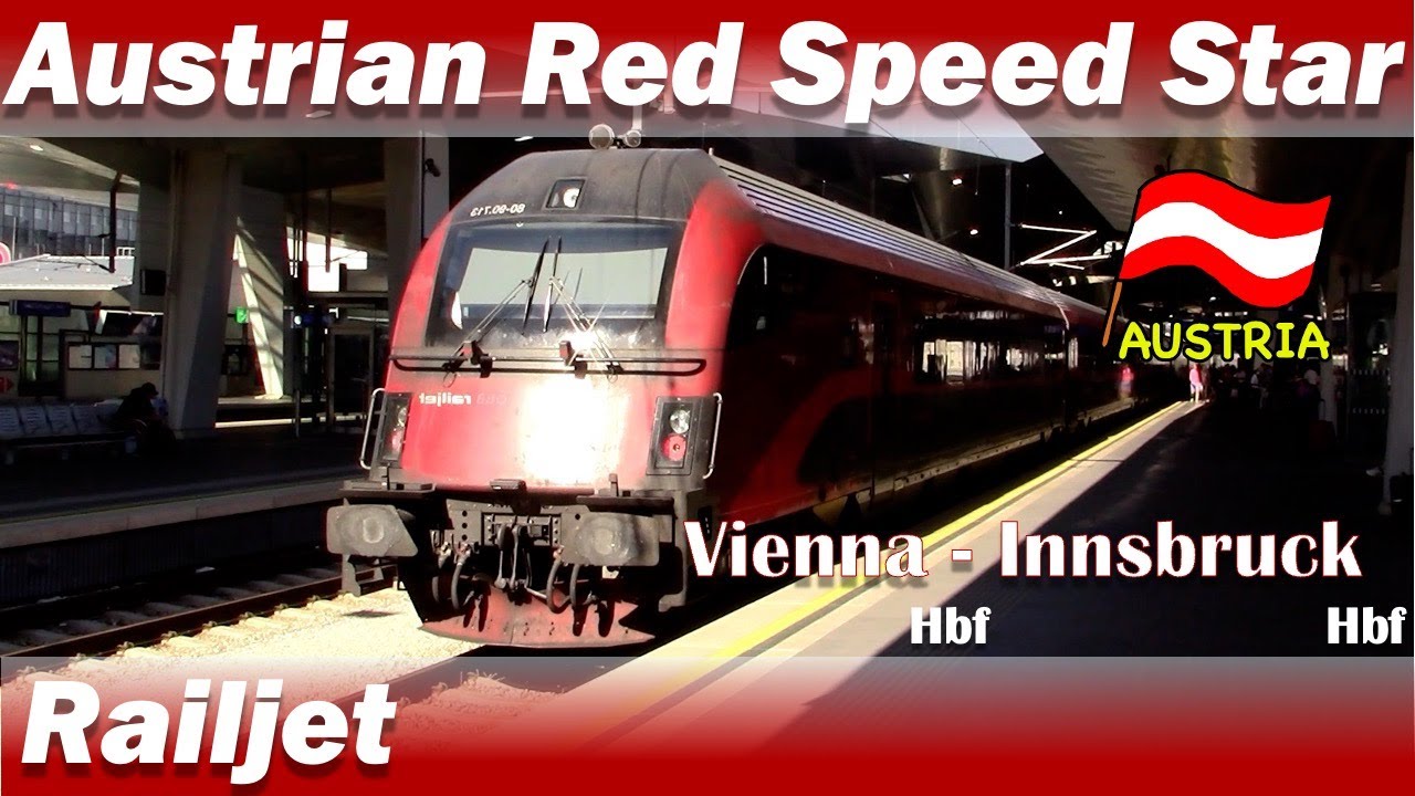 Railjet Express from Vienna to Innsbruck : Train Trip in Austrian 🇦🇹 