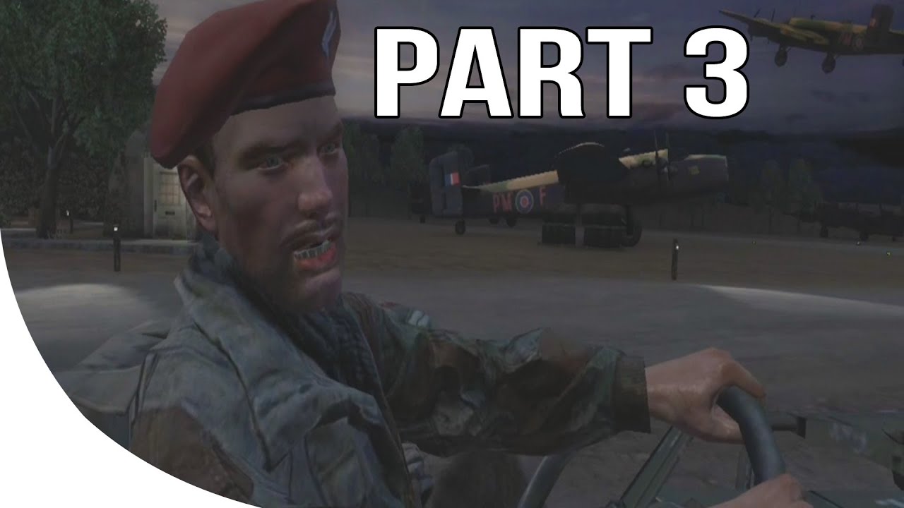 Call of Duty 3 Gameplay Walkthrough Part 3 - No Commentary Let's Play - Night Drop