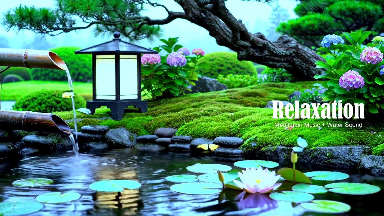 Relaxing Sleep Music 🌿 Bamboo Water Sounds for Deep Sleep, Stress Relief, Nature Sounds & Meditation