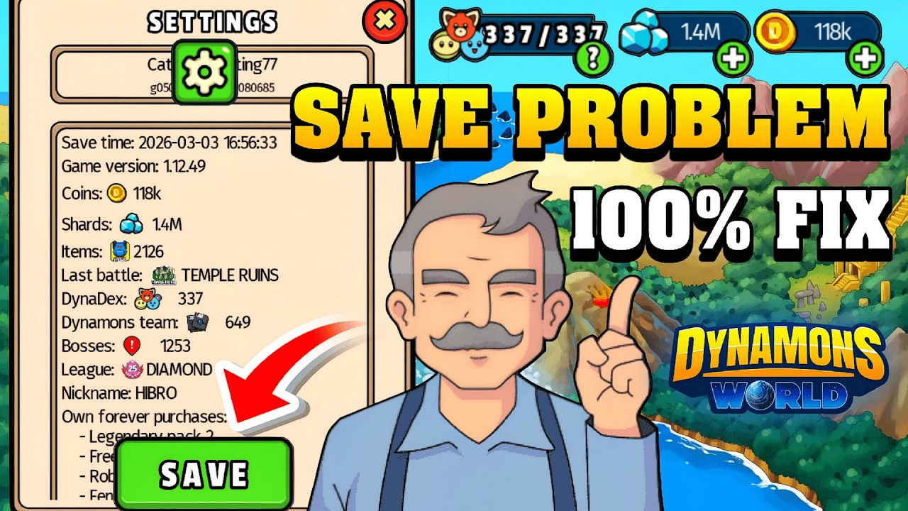How to Save Dynamons World Progress (Save Your Dynamons World Account)