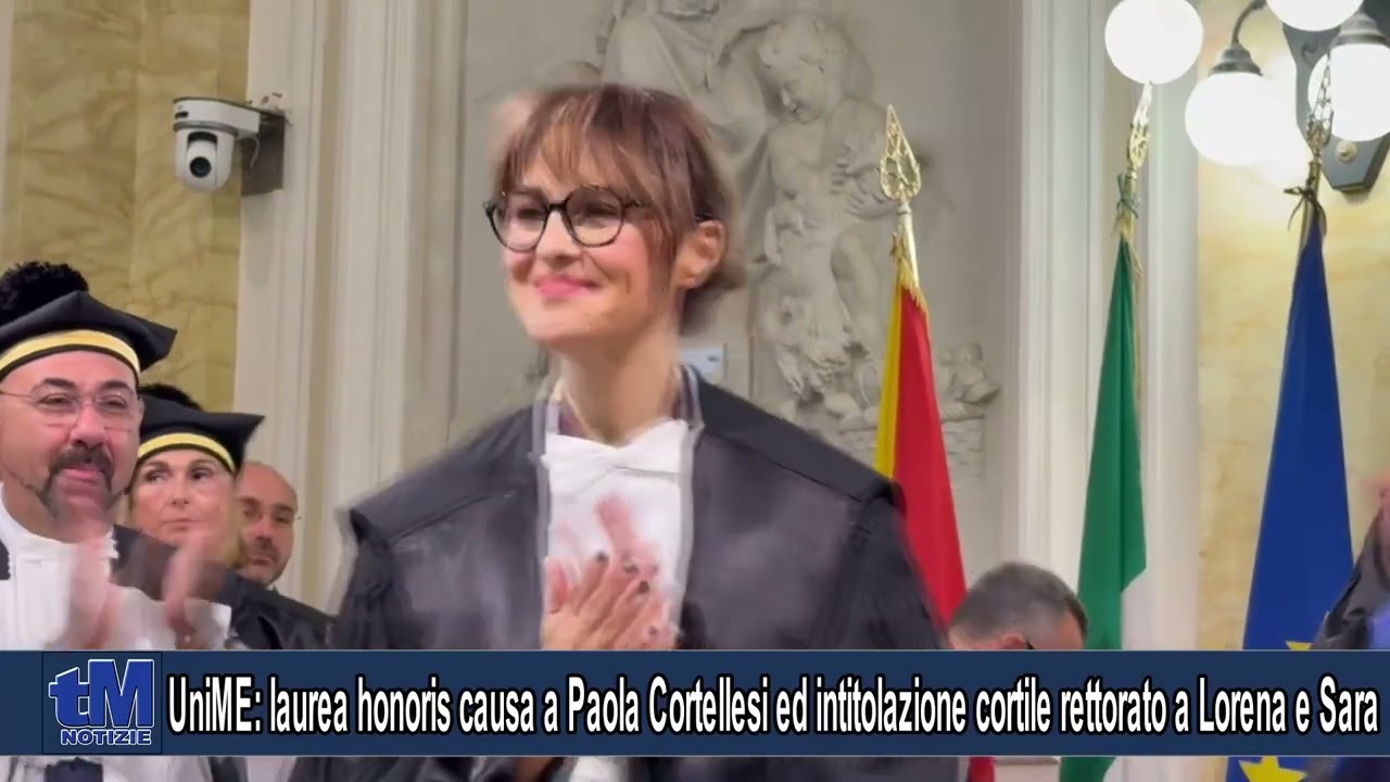 UniME: laurea honoris causa a Paola Cortellesi ed intitolazione cortile rettorato a Lorena e Sara