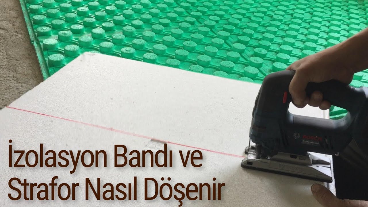 Yerden ısıtma izolasyon bandı ve folyolu strafor döşeme | dekupaj ile strafor kesme | bölüm 3