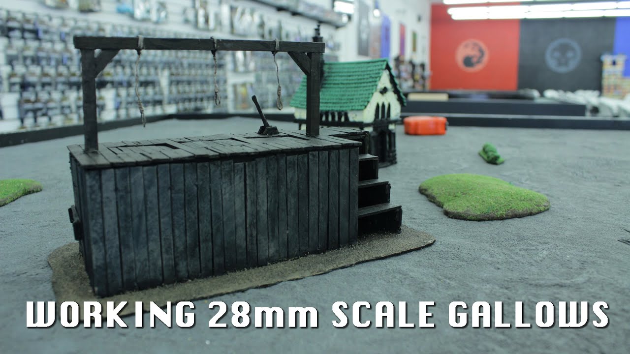 Working 28mm Scale Gallows Build