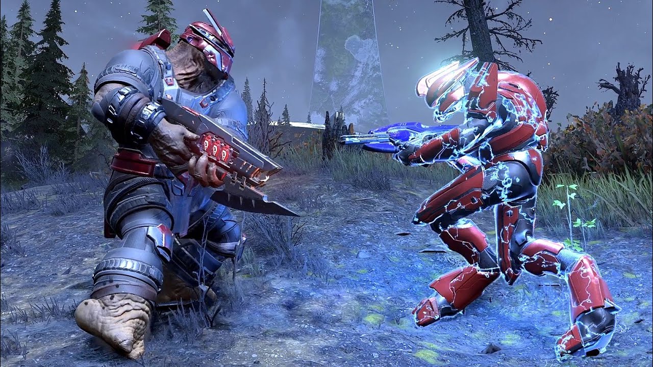 Elite Officers vs Brute Officers - HALO INFINITE NPC Wars
