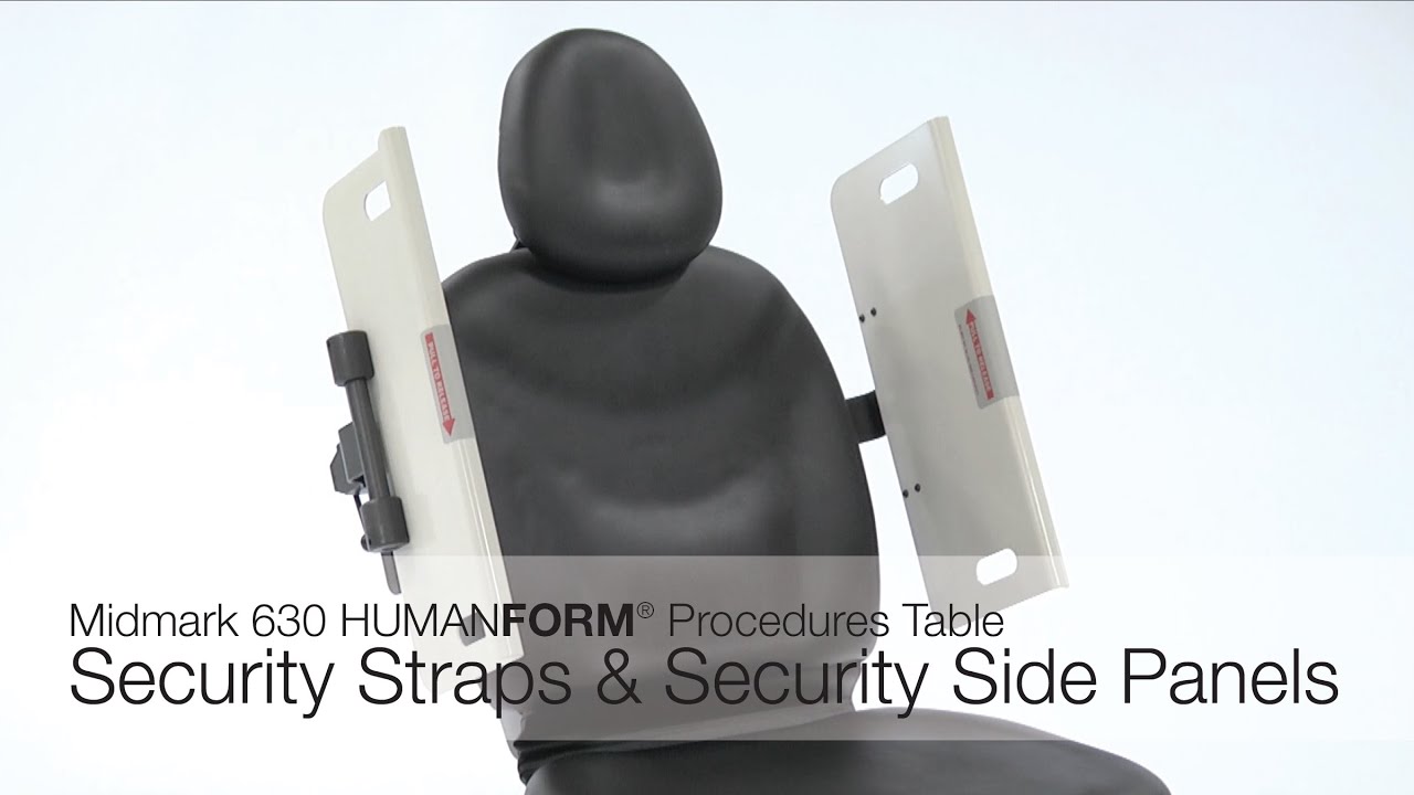 Midmark 630 HUMANFORM&reg; Procedures Table - Security Straps and Side Panels