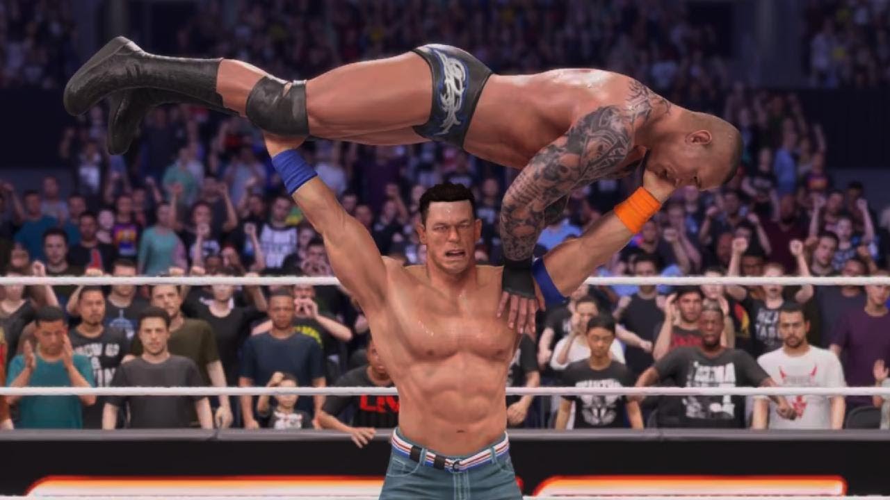 Матч за титул чемпиона США между Джоном Синой и Рэнди Ортоном в WWE 2K25