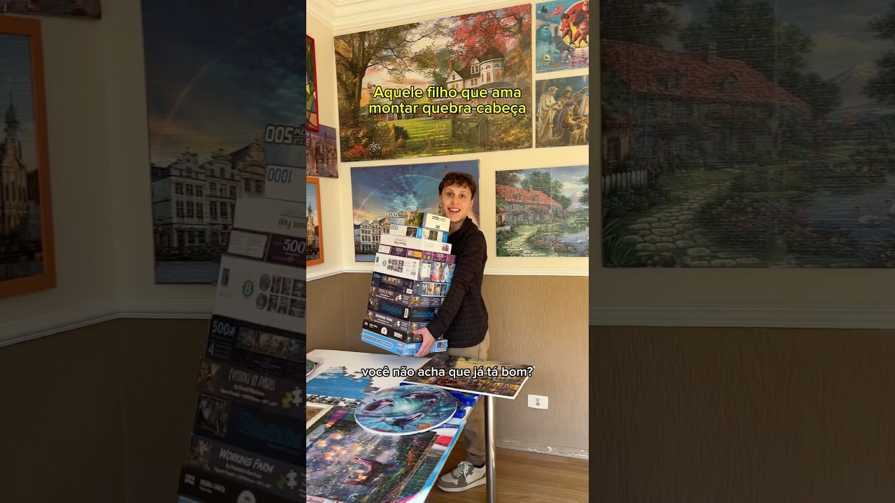 Manda pro amigo que monta quebra-cabe&ccedil;a kkkk 😂 #filhos #quebracabe&ccedil;a #humor #jovens #adolescentes