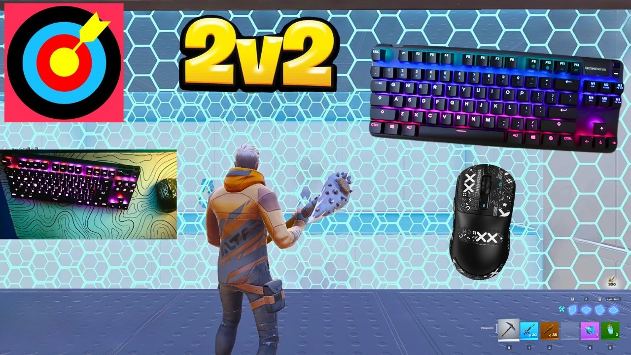 Fortnite 2v2 Piece Control😍 SteelSeries Apex Pro TKL ASMR💤