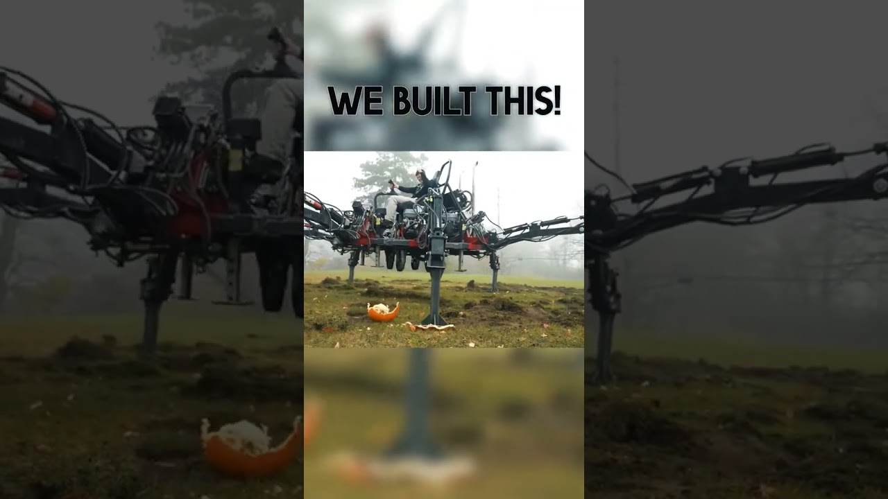 We built a 6 legged giant mech! #engineering #spider #wildwildwest
