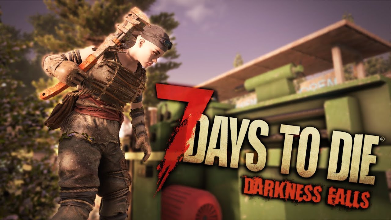 【7DTDMOD】救援物資から手に入れた”旋盤”を使って遂に銃を解禁！！「7DTD ダークネスフォールス V1」実況プレイ #7