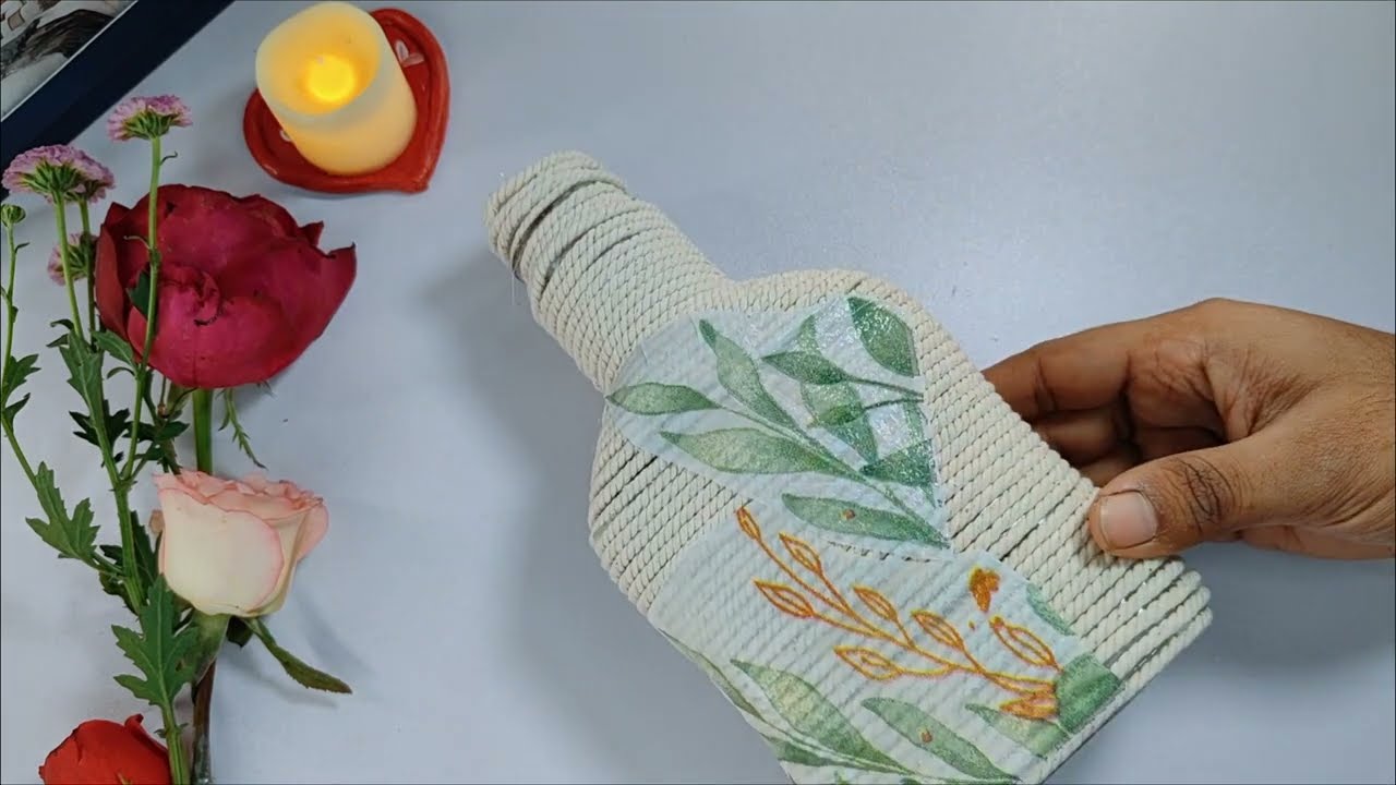 Trash to Treasure | DIY bottle vase | Craft with bottle 