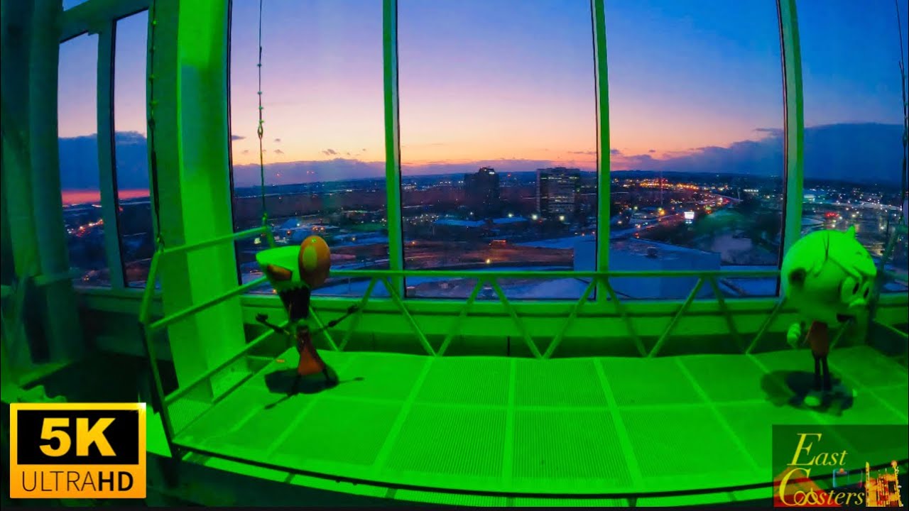 Skyline Scream POV 5K Tallest Indoor Drop Tower Nickelodeon Universe American Dream Mall, NJ
