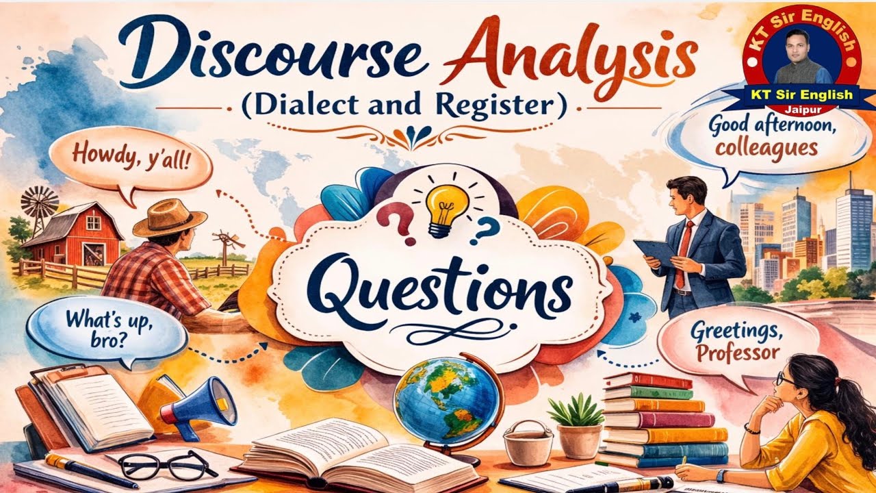 Dialect and Register | Discourse Analysis | Important Questions & MCQs |RPSC English |KT Sir English