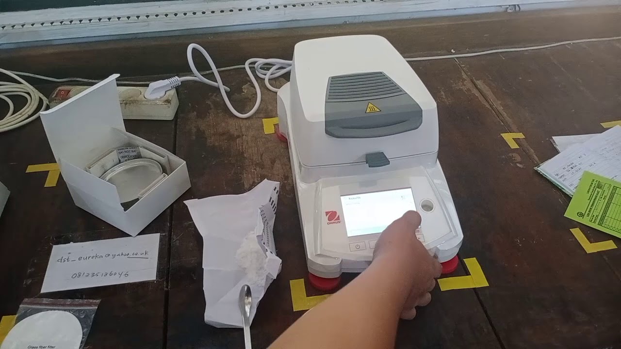 cara penggunaan moisture balance ohaus mb120