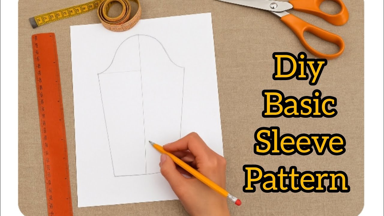 Funda ukudweba iphethine yomkhono // How to draft basic sleeve pattern...