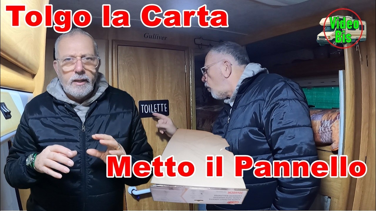 🚚 Piccola modifica al Bagno 🌍 Tolgo la Carta e metto il Marmo ➡ Video Bis