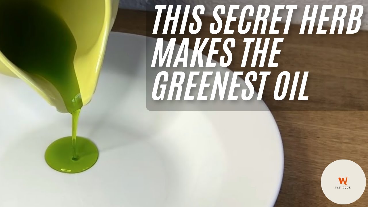 Green Herb Oil Recipe | Easy Technique without Blanching