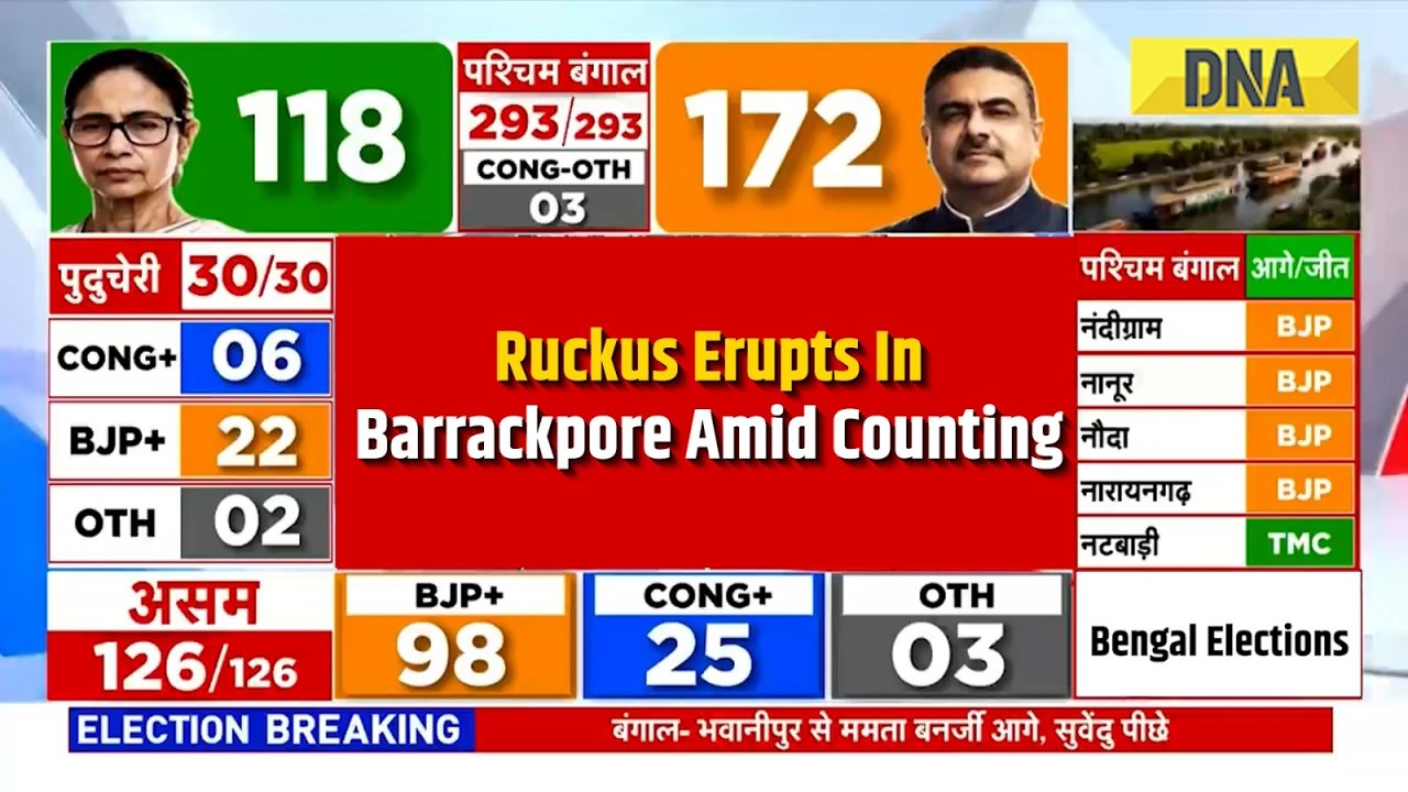 Bengal Election Result: Clashes Reported From Barrackpore, Asansol, Cooch Behar | TMC Vs BJP Clash |