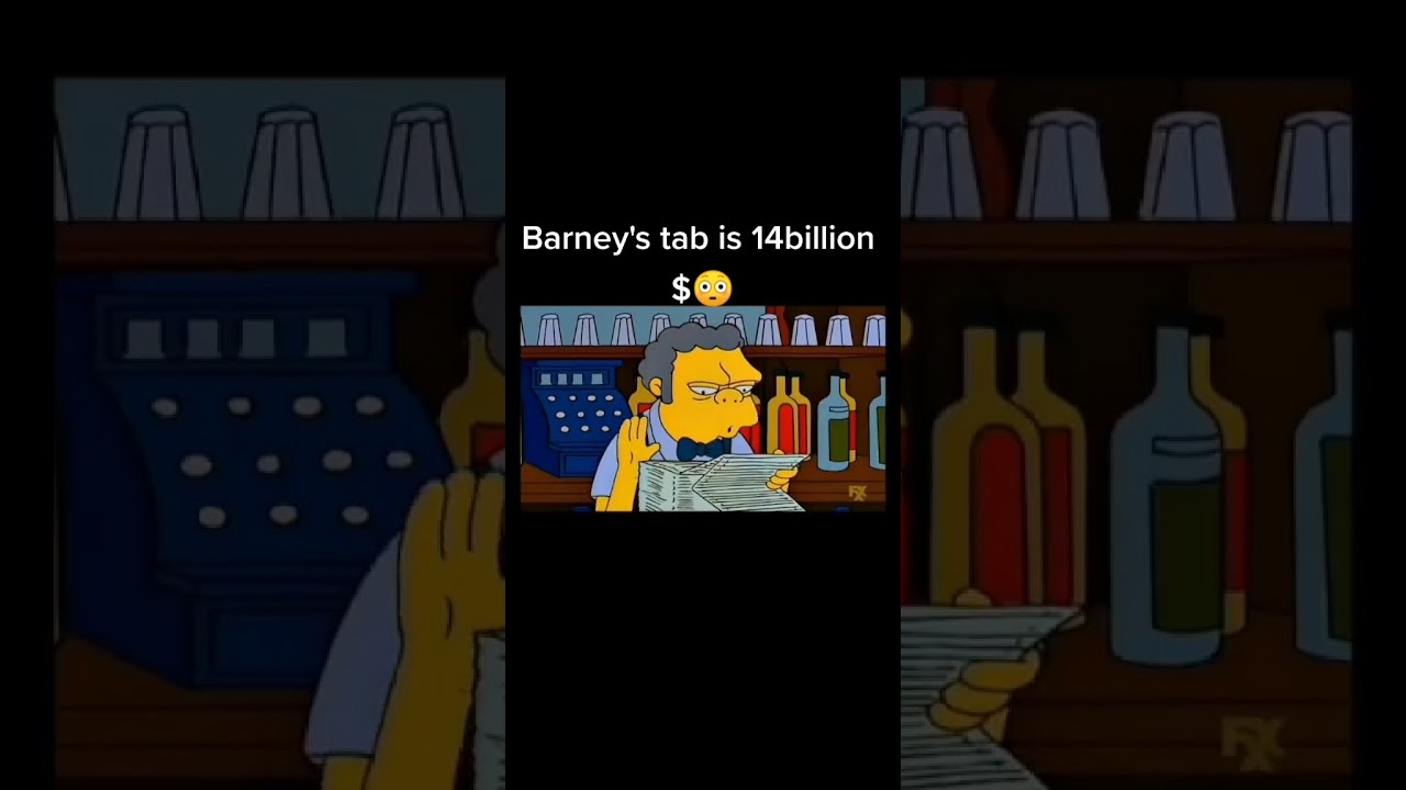 Barney's Tab #shorts #simpsons