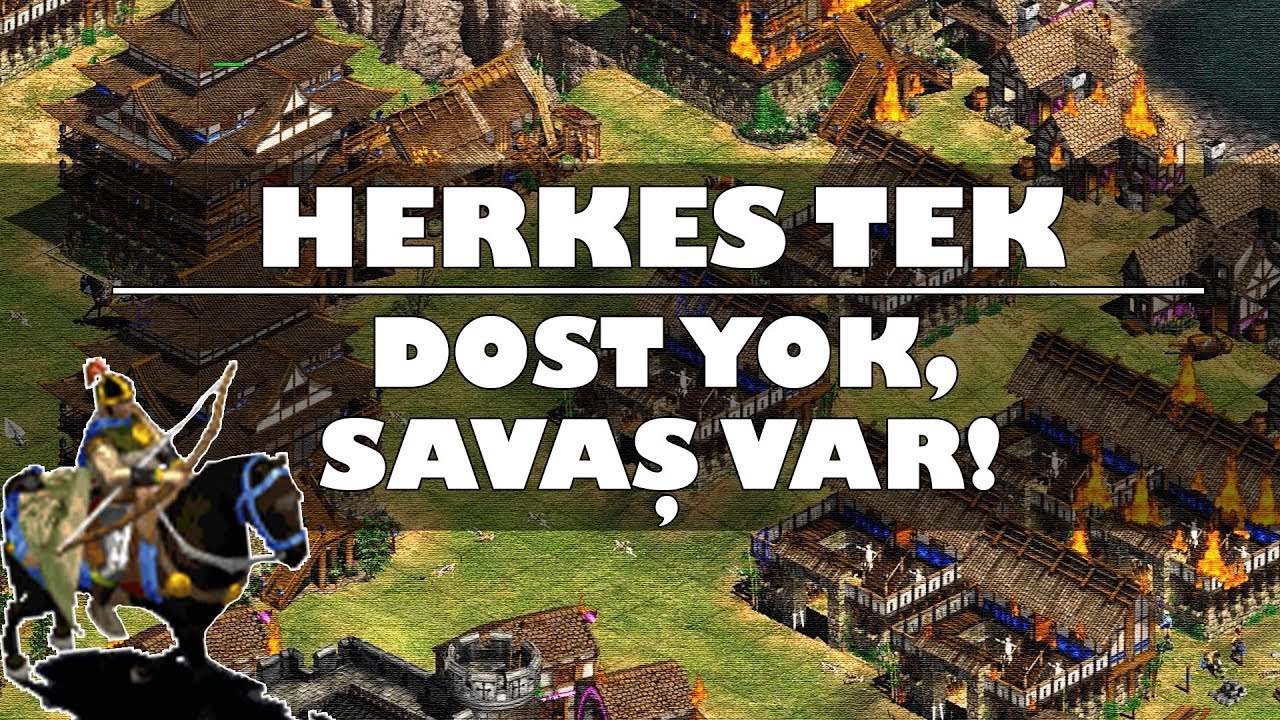 AoE2 - HERKES TEK BAŞINA! (4 OYUNCU) | #FFA #Türkçe