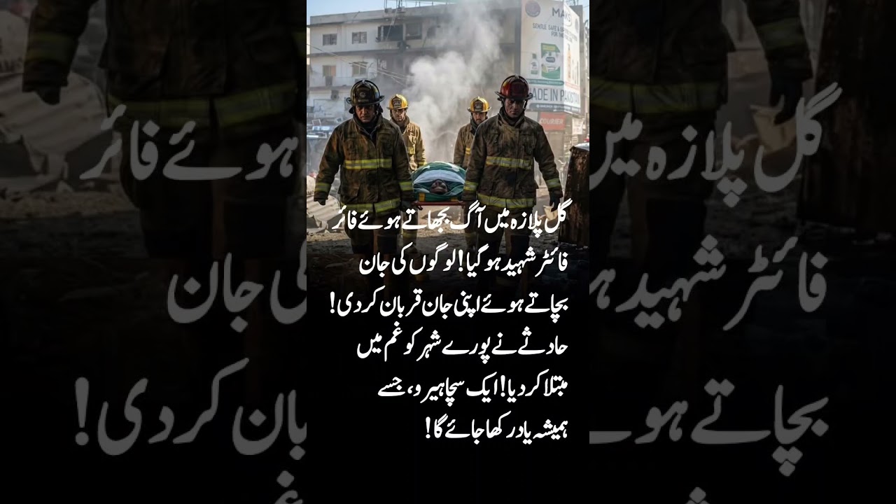 Hero Firefighter Martyred While Saving Lives in Gul Plaza Fire