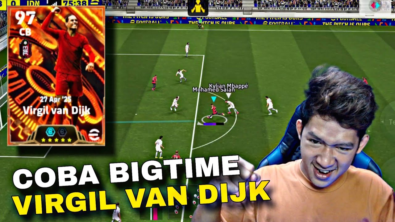 COBA EPIC BIGTIME VIRGIL VAN DIJK! Gameplay eFootball 2025 Mobile