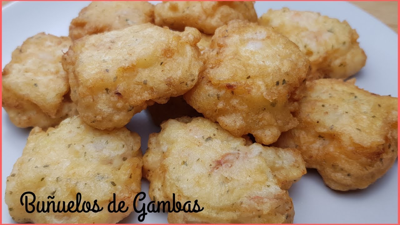 BUÑUELOS DE GAMBAS (PAVIAS de gambas O TORTILLITAS de gambas) Prawns Pancakes