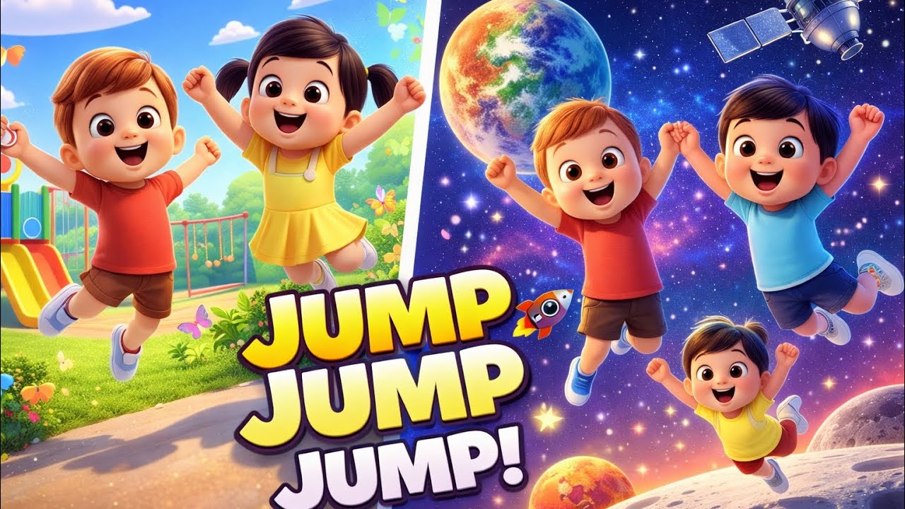 Jump Jump Jump! 😄 | Fun Kids Song | Playground to Moon 🚀 🌙