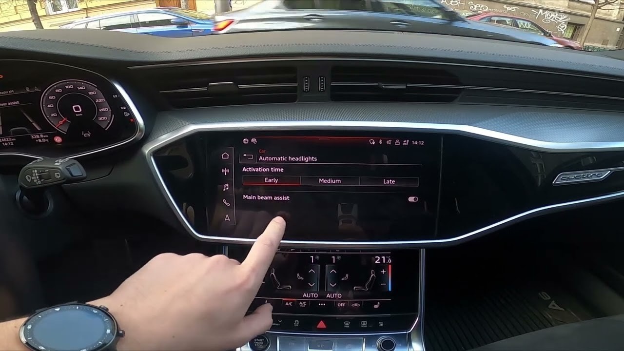 How to Find and Manage Light and Vision Settings for Audi A6 C8 ( 2018 - now )