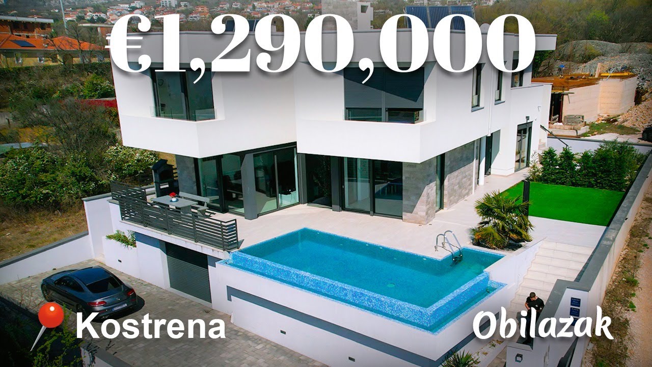 Obilazak 1.2900.000 € moderne vile u Kostreni s pogledom na more
