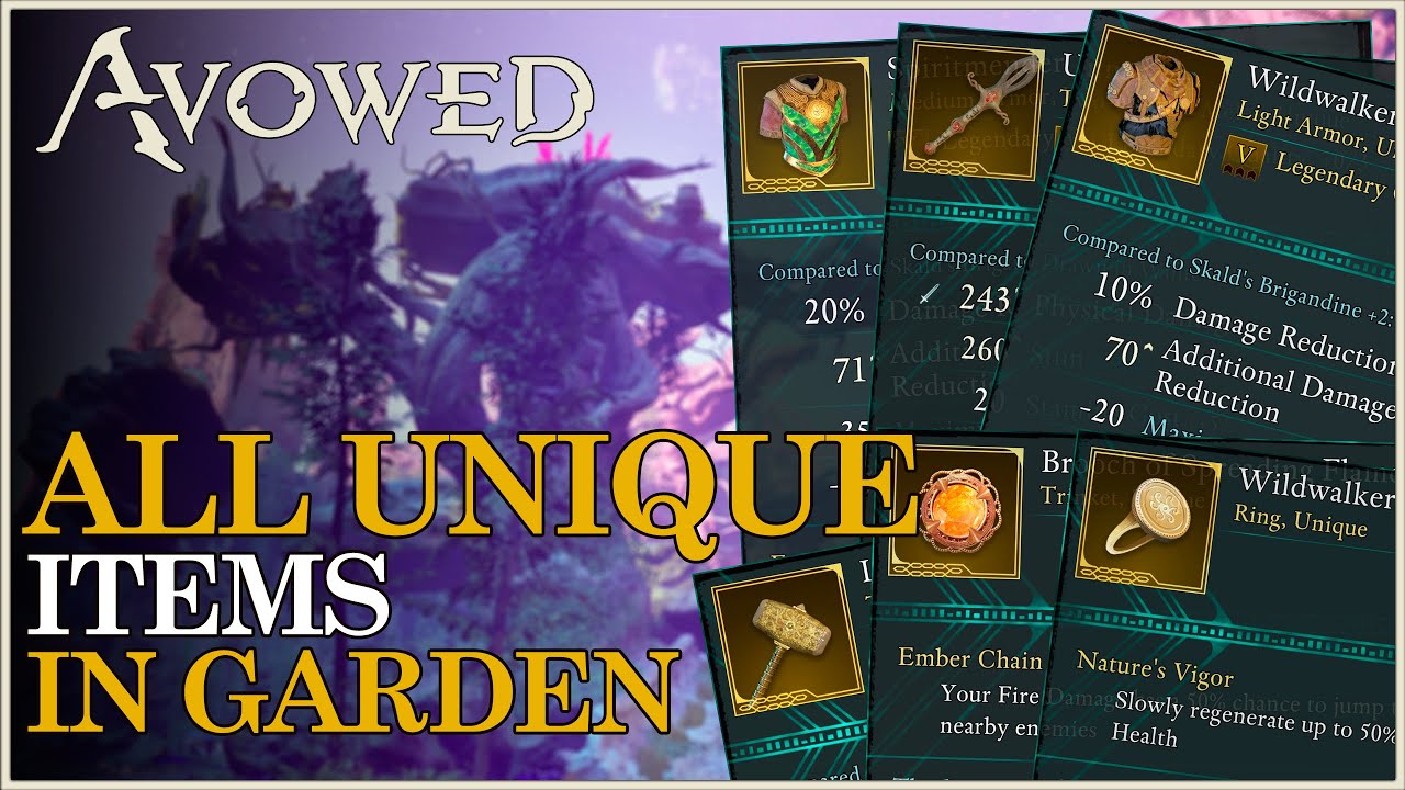 All Unique & Legendary Item locations in Garden - Avowed