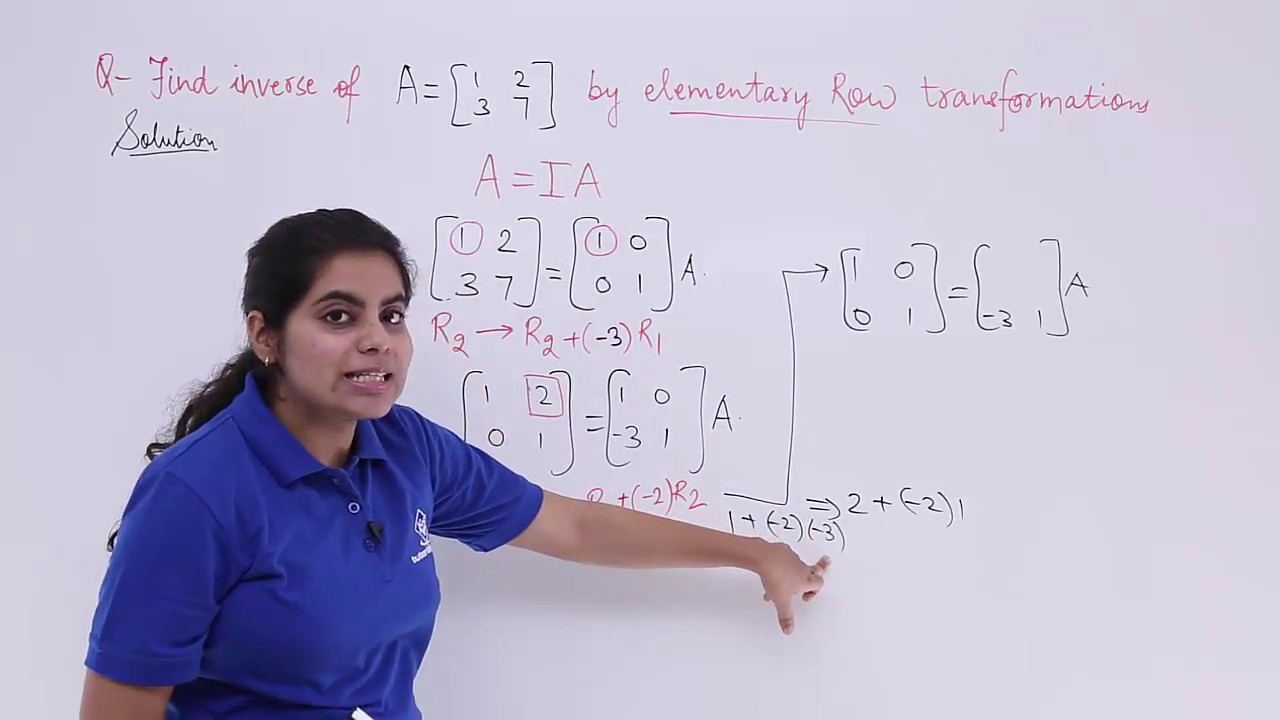 Class 12th – Elementary Transformation Problem-1 | Matrices | Tutorials Point