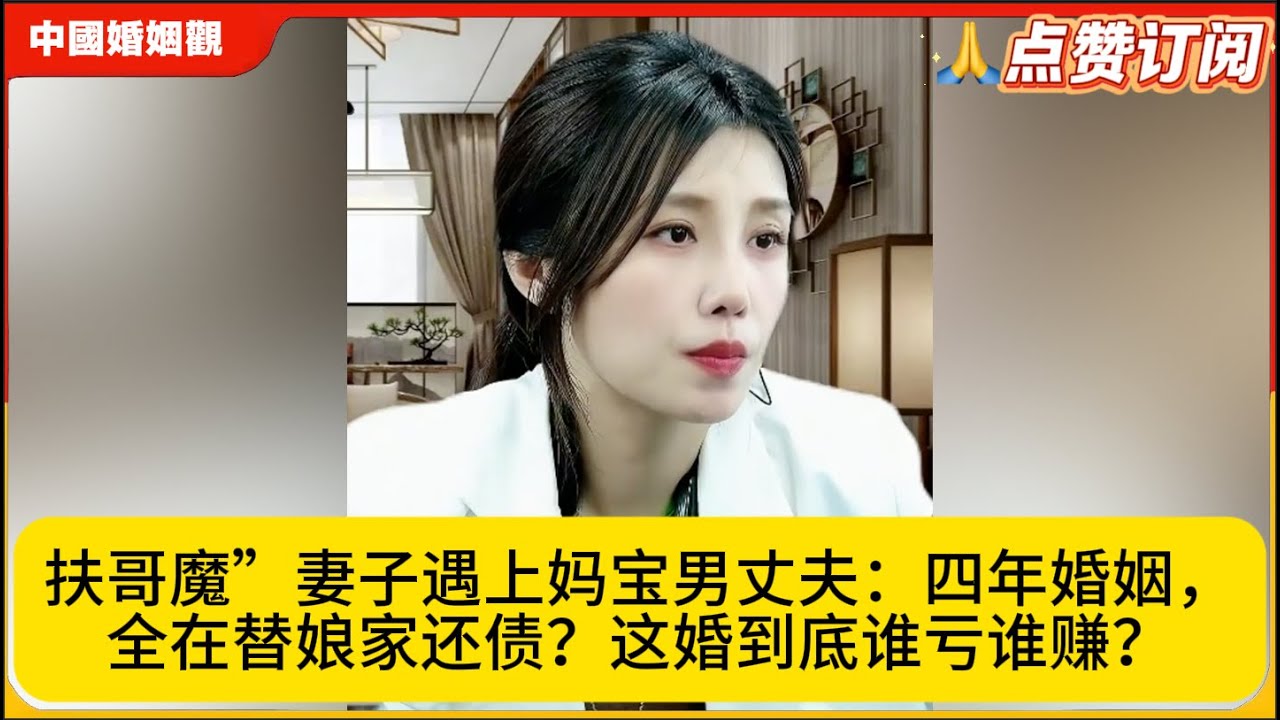 扶哥魔”妻子遇上妈宝男丈夫：四年婚姻，全在替娘家还债？这婚到底谁亏谁赚？米小律中国婚姻观
