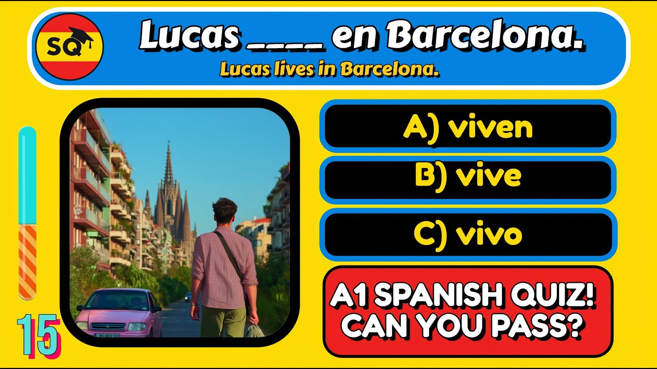 Beginner Spanish Test (A1) 🇪🇸 | One-Word Grammar Quiz