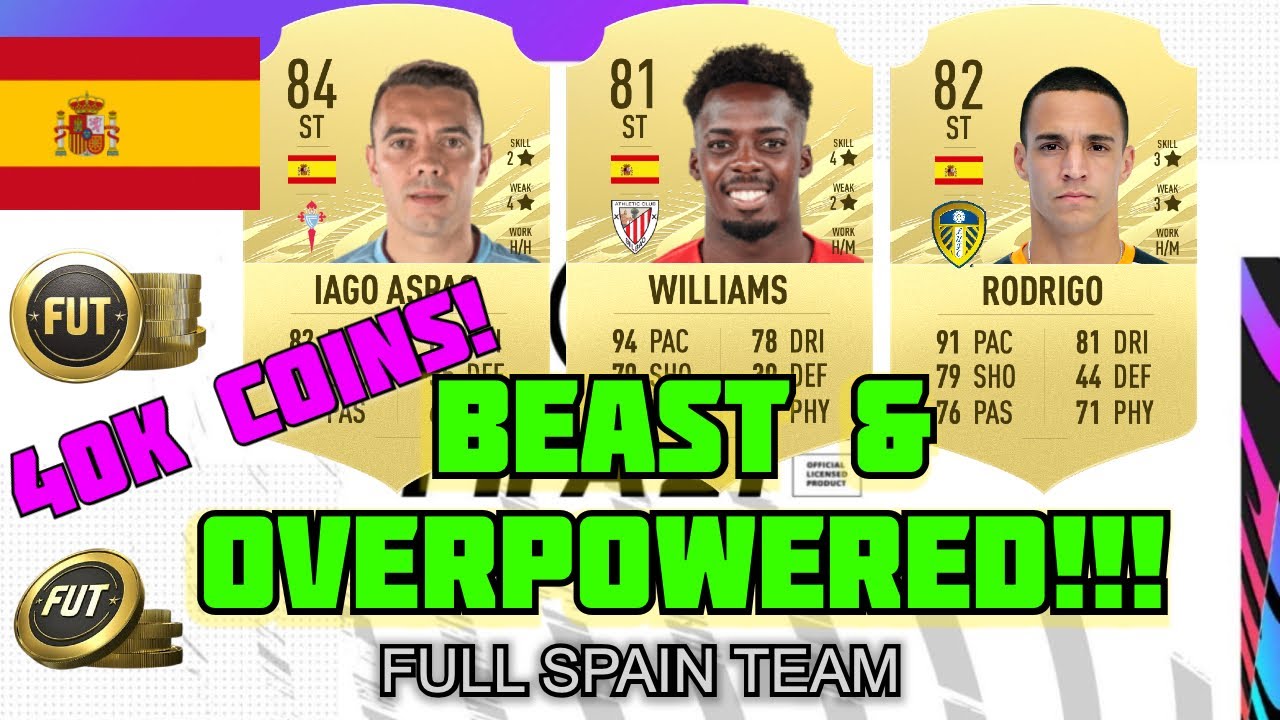 FIFA 21 - BEAST & OVERPOWERED SPAIN TEAM! BEST SPAIN STARTER TEAM! 40K COINS #FIFA21