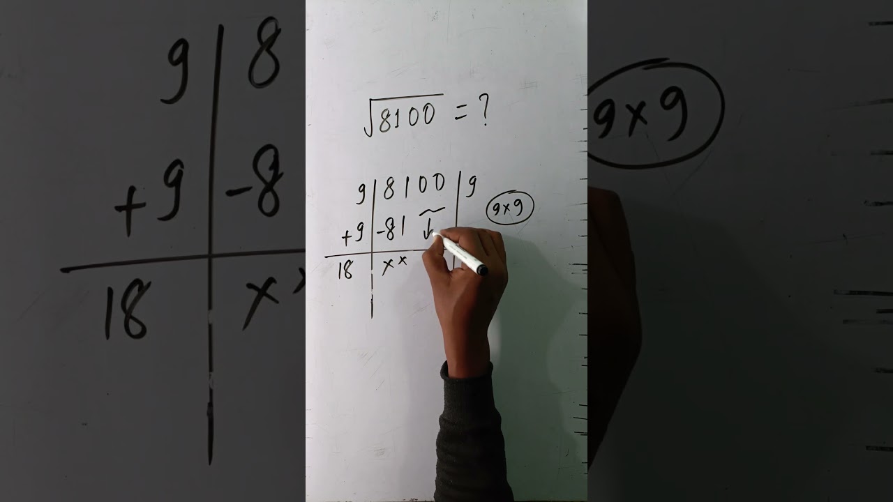 8100 ka vargmul |&radic;8100=? |&radic;=? |&radic; means kya |वर्गमूल निकाले |Mech Maths Pintu Kumar Saw|90 ka square