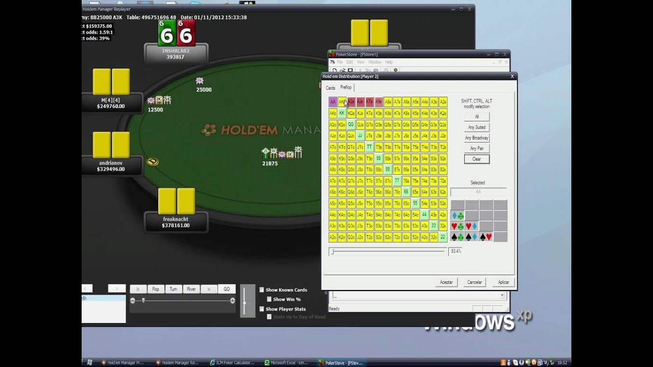 ICM. Anális matemático de una mano de poker en la mesa final de un torneo.