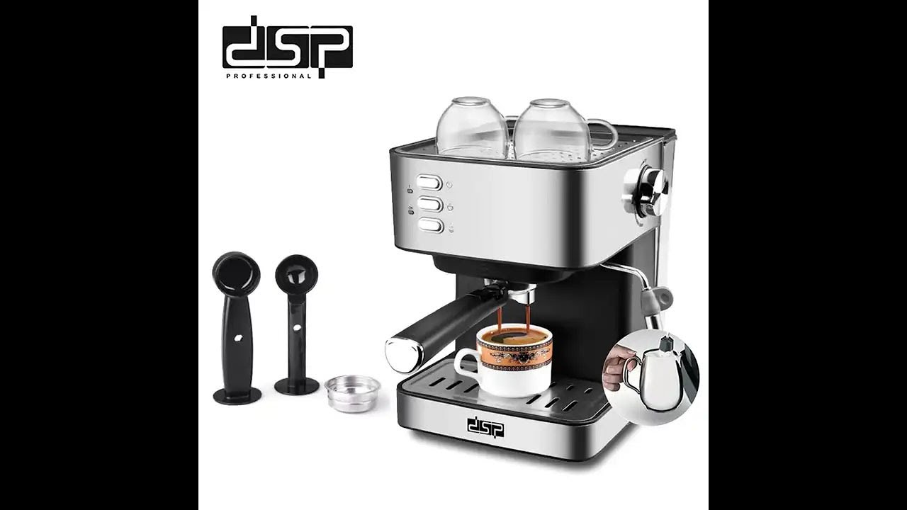 DSP 15bar Commercial Automatic Coffee Machine 1.6L Large Capacity Espresso Coffee Cappuccino Maker