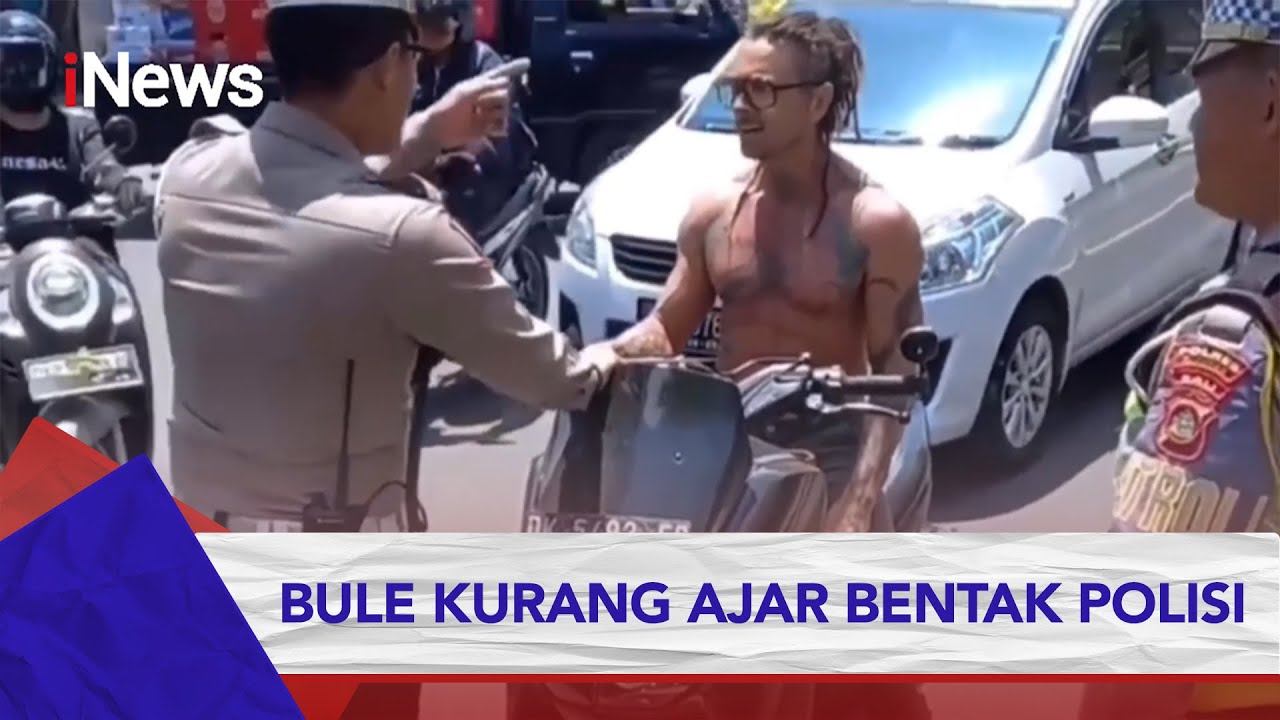 Tidak Pakai Helm saat Naik Motor, WNA Bentak Polisi di Bali #iNewsSore 16/03
