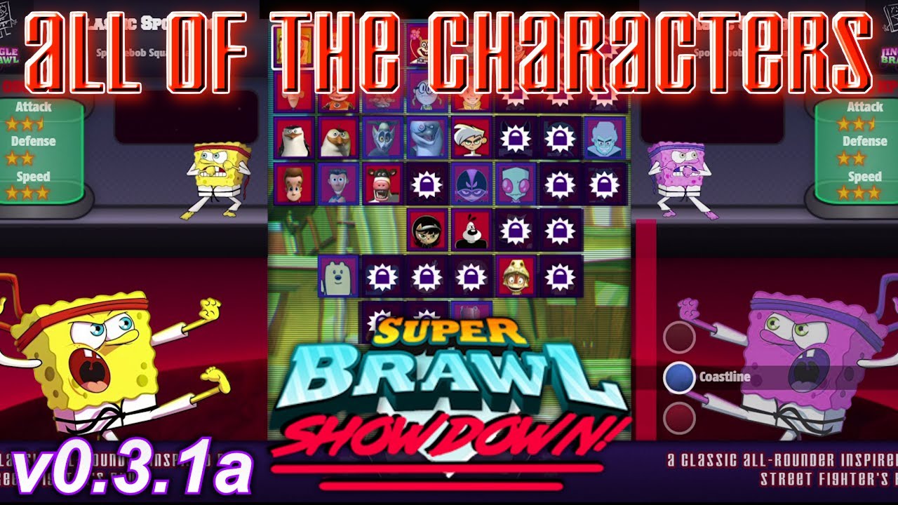 Every Playable Fighter in Super Brawl Showdown | Super Brawl Showdown v0.3.1a All Characters List