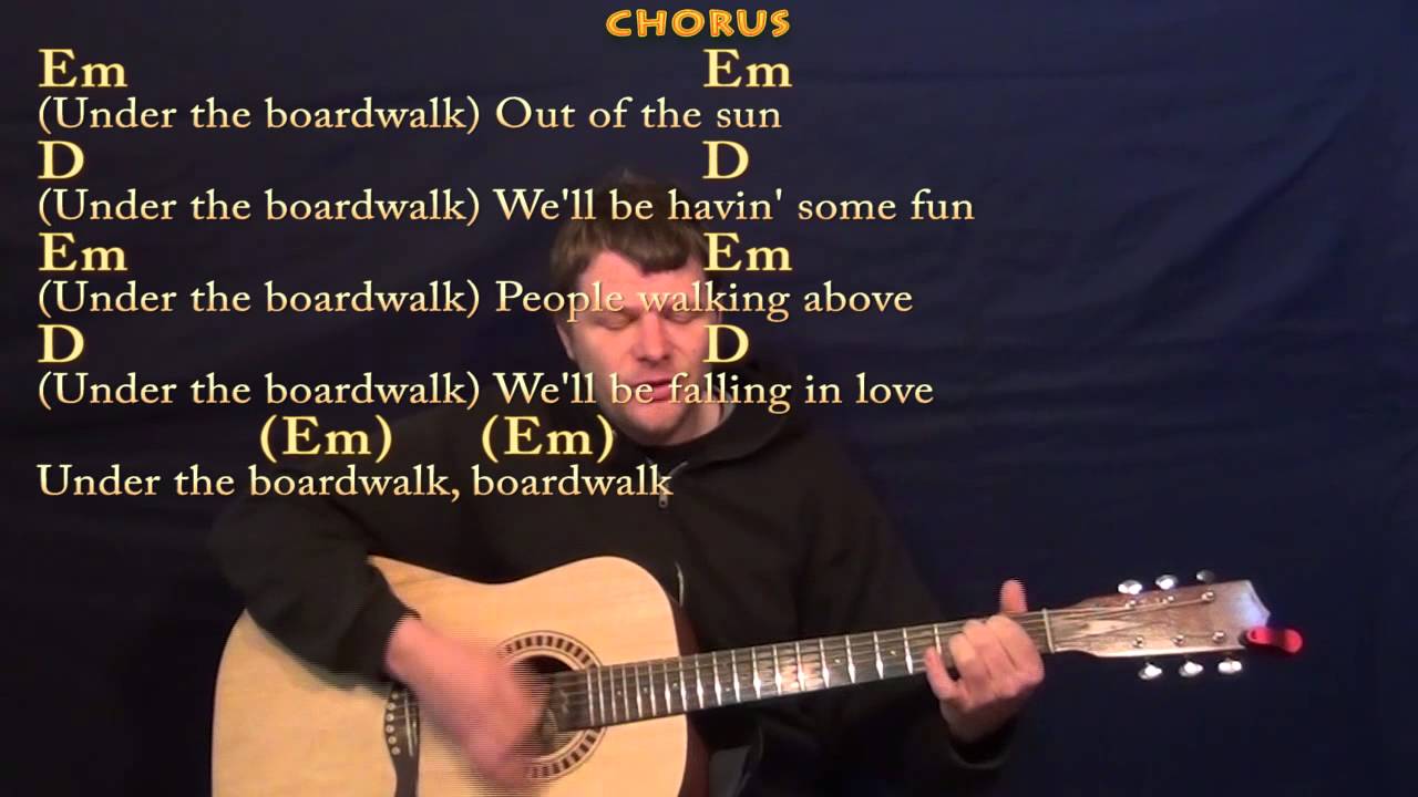 Under the Boardwalk (The Drifters) Guitar Strum Cover Lesson in G with Chords/Lyrics