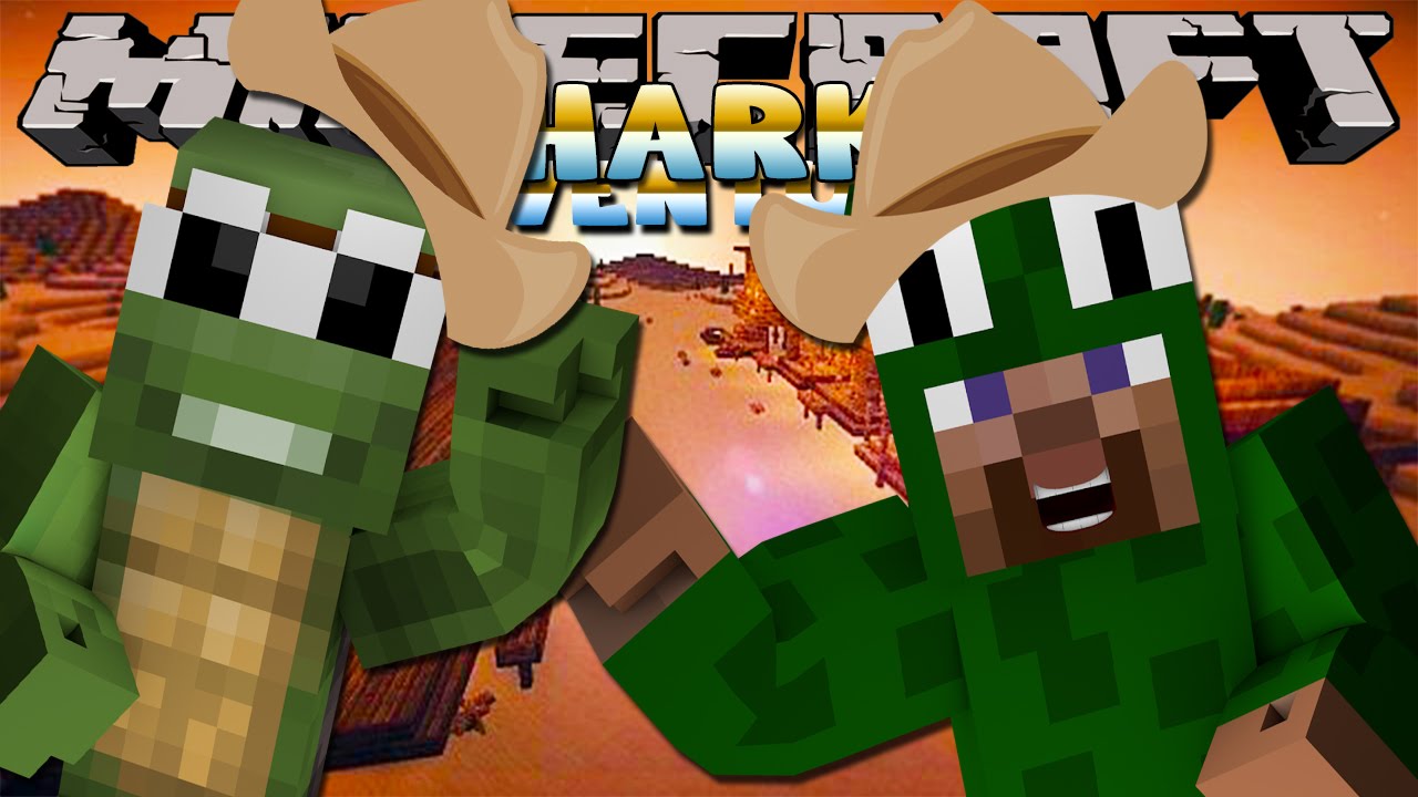 Minecraft Adventures - Sharky & Scuba Steve - SCHOOL WITH LITTLE LIZARD & TINY TURTLE