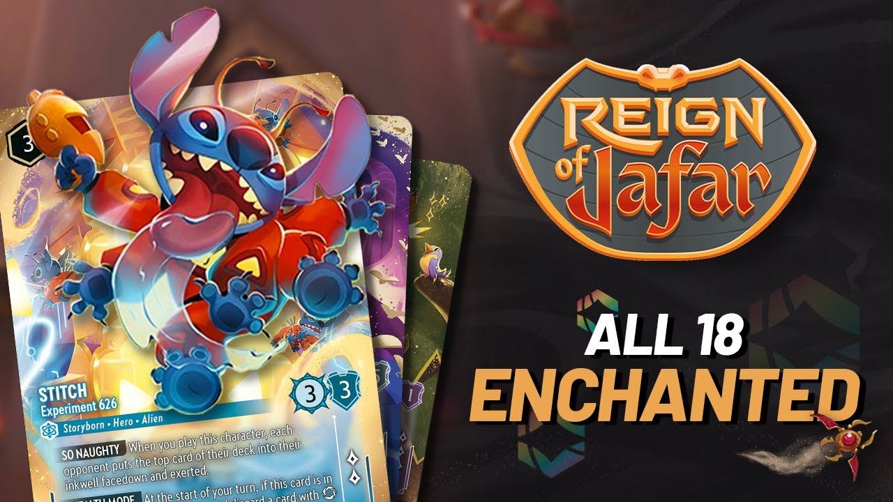 ENCHANTED CARDS REIGN OF JAFAR! | All 18 Disney Lorcana Enchanted Cards