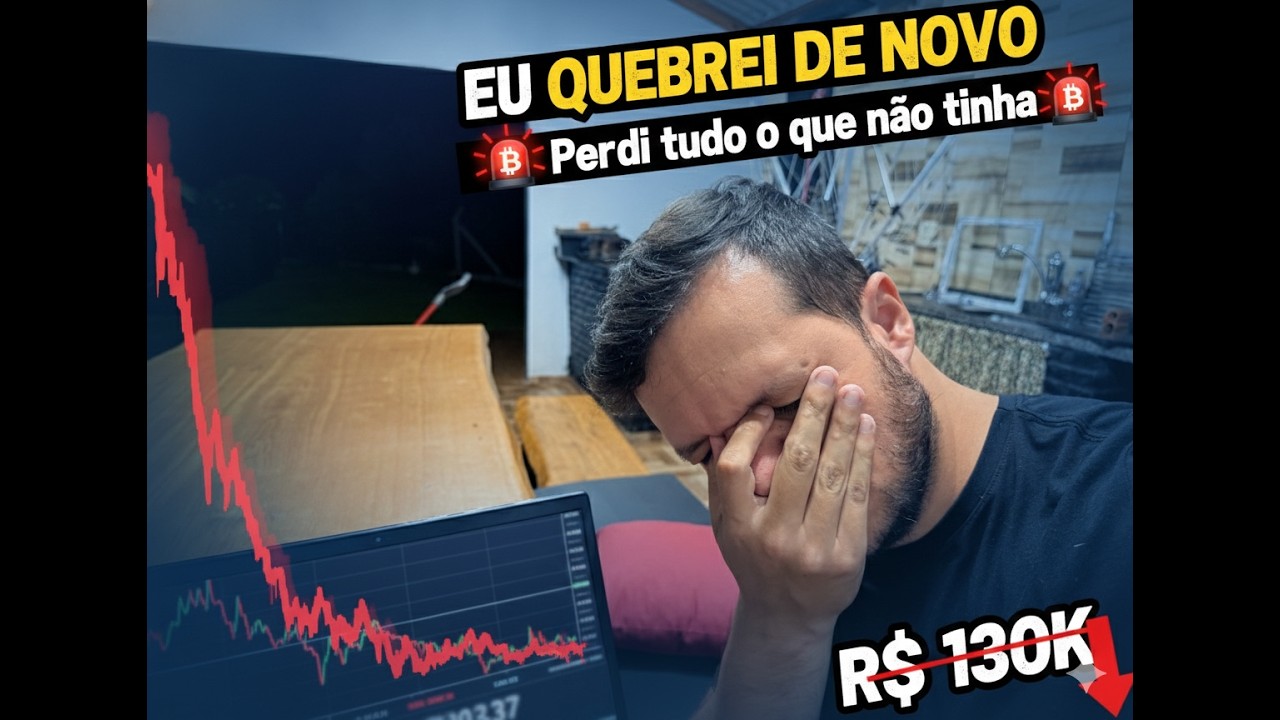 EU QUEBREI DE NOVO: Perdi tudo o que não tinha no Day Trade (Bitcoin em queda).