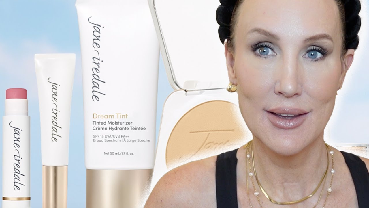 Full Face of Jane Iredale Makeup using Rephr Brushes on Mature Skin #makeuproutine