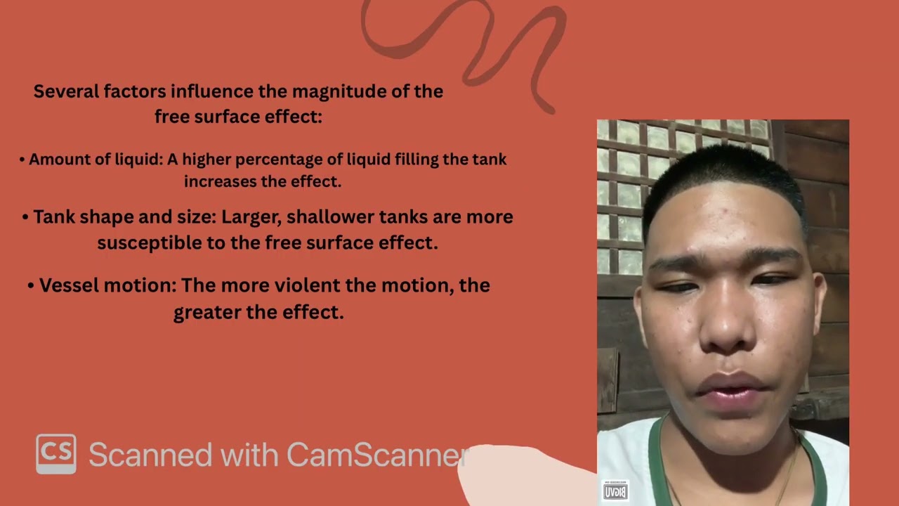 The effects of the liquid free surface inside a tank or compartment to the vessel stability